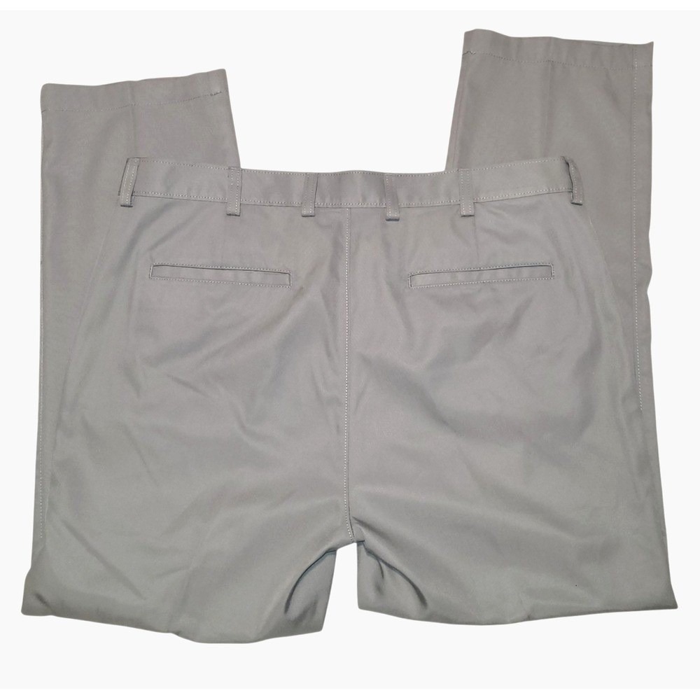 Roundtree & Yorke 38x29 Performance Pants‎ Dark Gray Flat Front Straight Leg - Picture 2 of 9